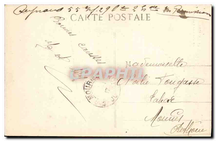 CPA Marseille la Fontaine Cantini  — Rückseite