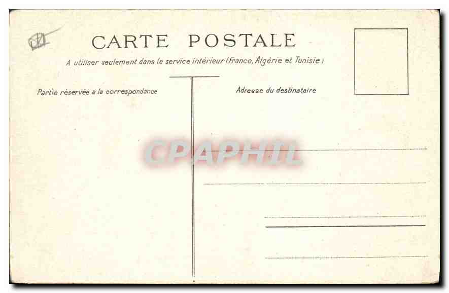 CPA Marseille l'eglise des Reformes et Monument des Mobiles  — Verso