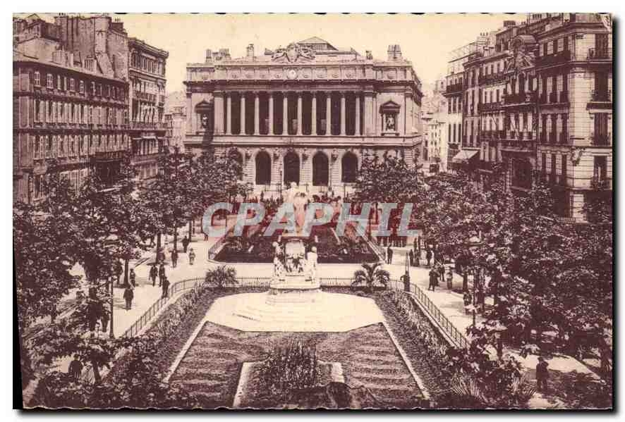 CPA Marseille le Square de la Bourse Stock Exchange Garden 