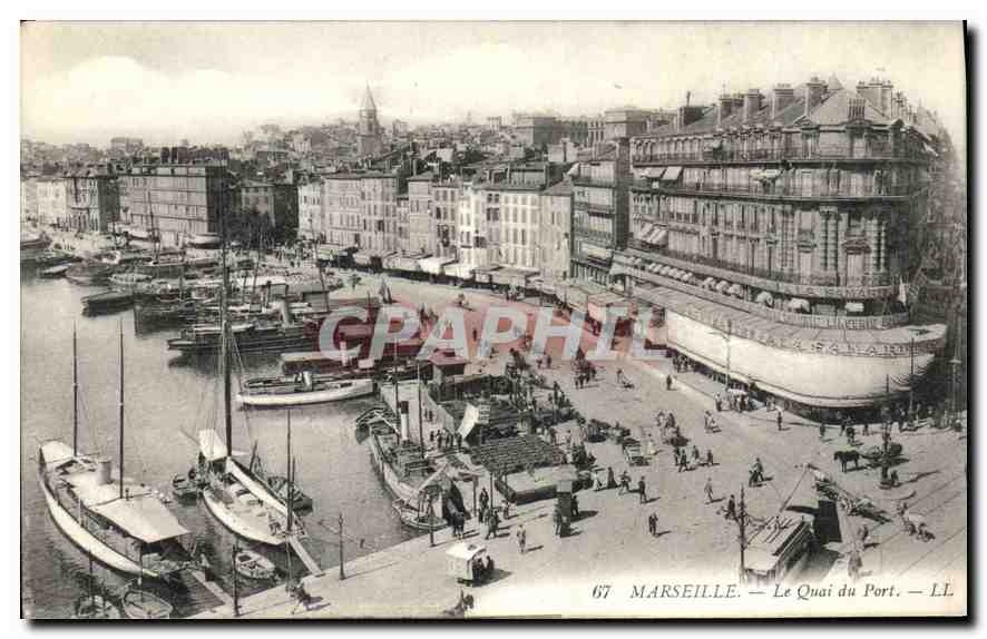 Marsella — El Muelle del Puerto — LL, n.º 67, editor Graph'phile