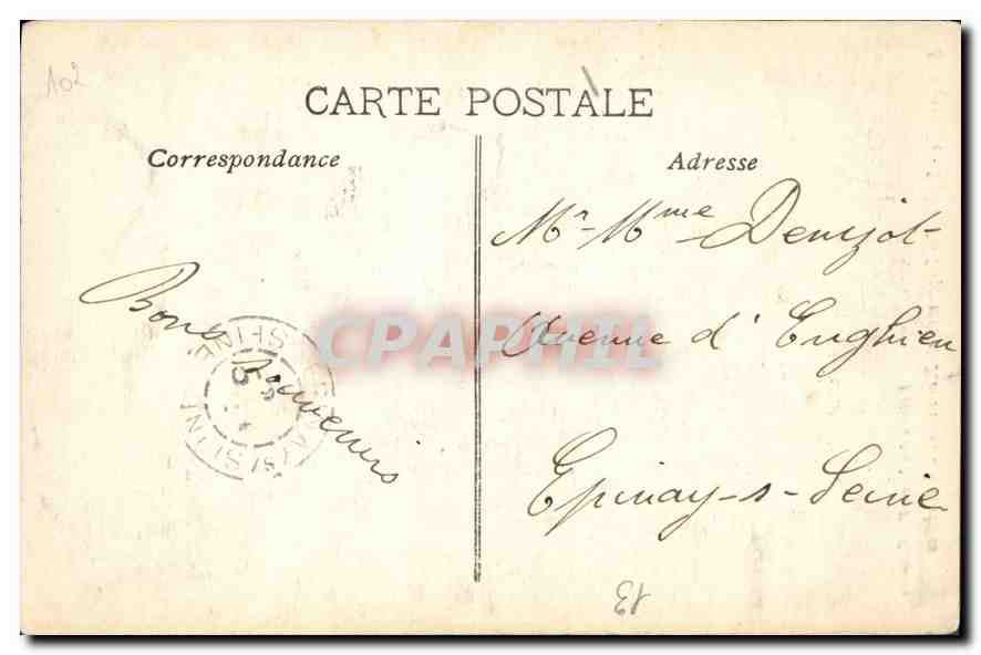 CPA Marseille Eglise des Reformes et monument des Mobiles  — Verso