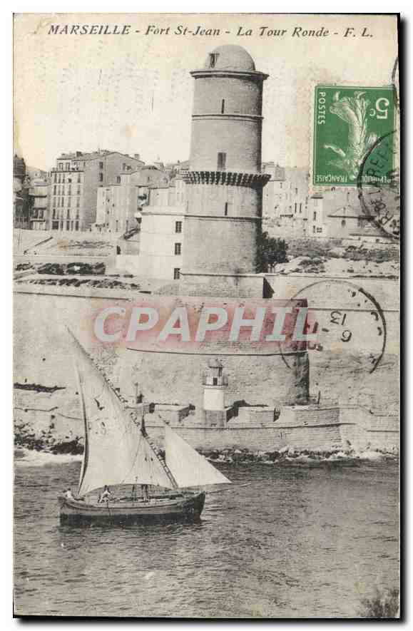 CPA Marseille Fort St Jean la tour Ronde 