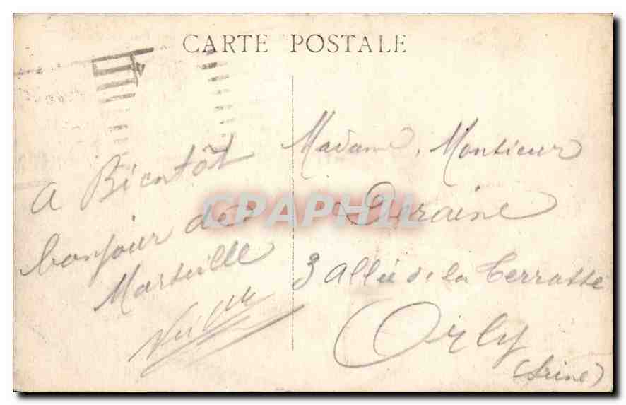 CPA Marseille la Jetee et le Phare Sainte Marie  — Verso