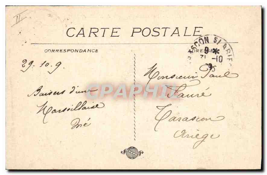 CPA Marseille vue generale prise de N D de la Garde  — Rückseite