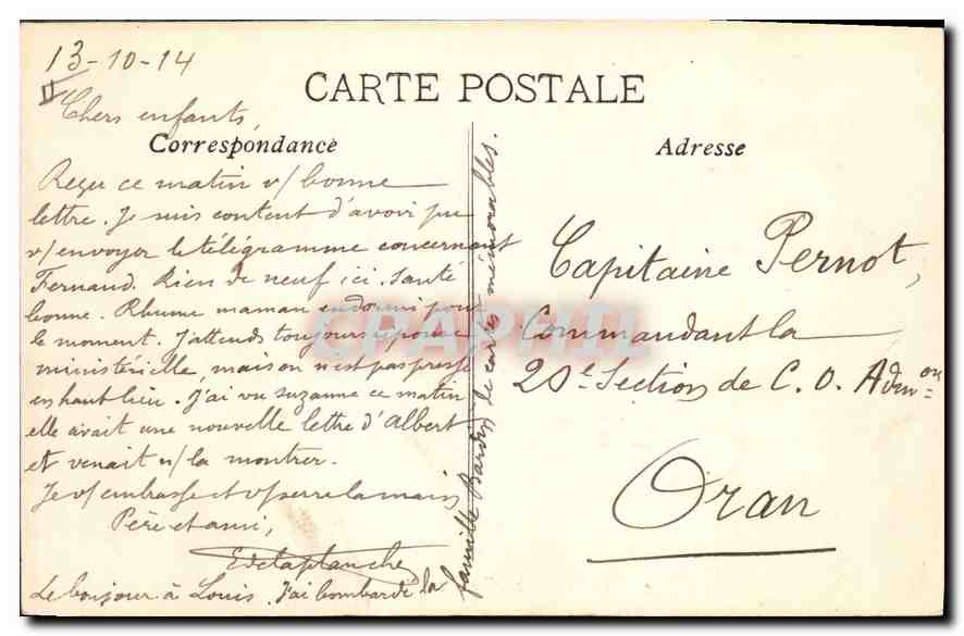 CPA Marseille le chateau d'If  — Verso