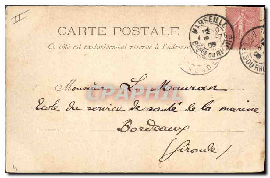 CPA Marseille Bassin de la Joliette  — Rückseite