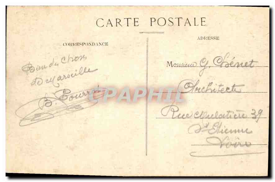 CPA Marseille Abbaye de Saint Victor  — Verso