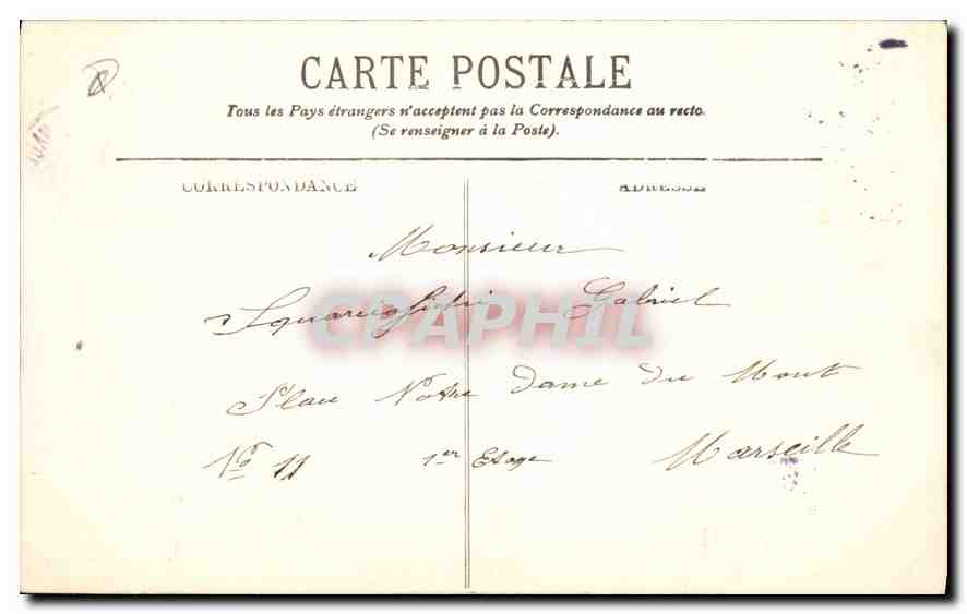 CPA Soleil Couchant  — Rückseite