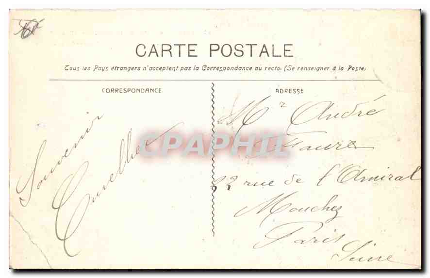 CPA Marseille Parc Borely le Chalet  — Verso