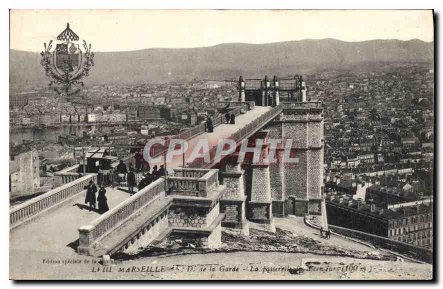 CPA Marseille N D de la Garde la Passerelle Ascenseur 