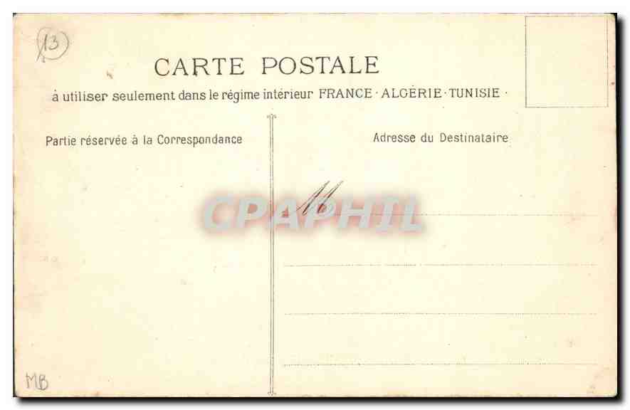 CPA Marseille Notre Dame de la Garde  — Rückseite