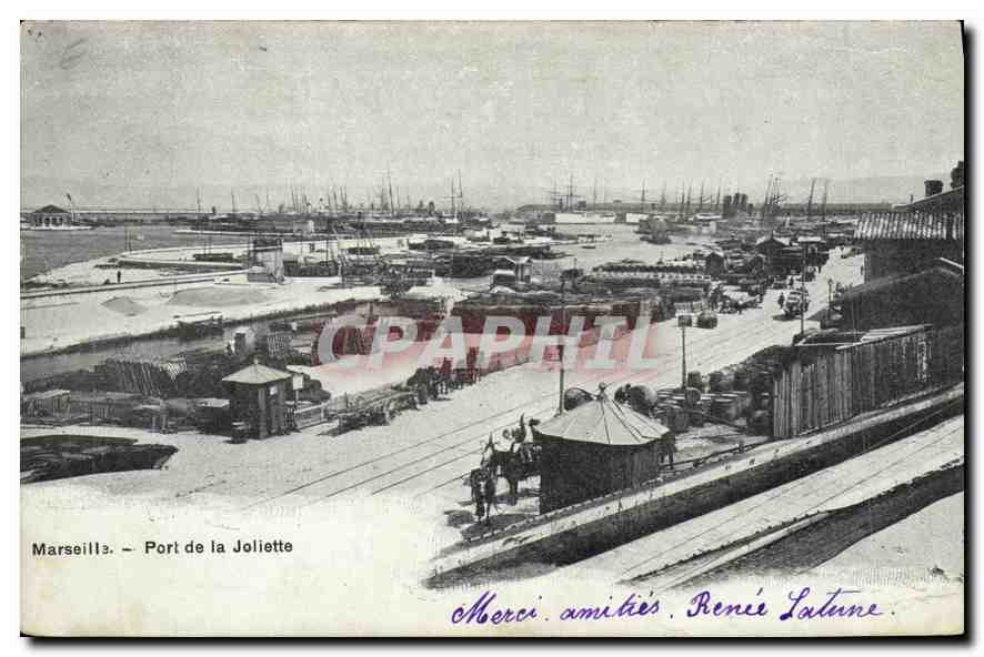 Marseille — Hafen von Joliette — Imprimerie de la République - Vorderseite