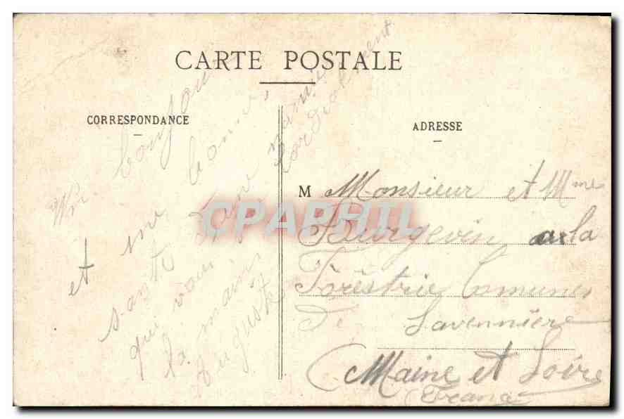 CPA Marseille hotel de Ville  — Verso
