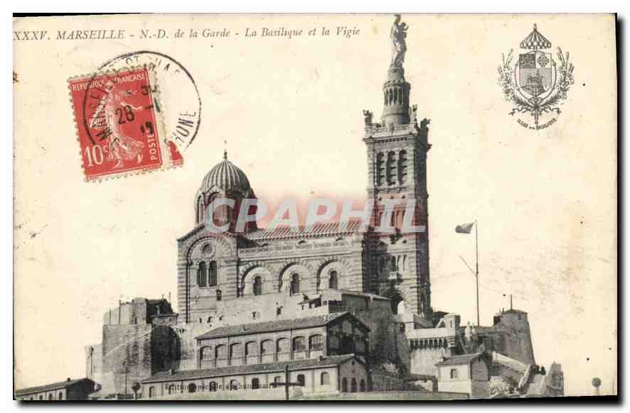 CPA Marseille N D de la Garde la Basilique et la Vigie 