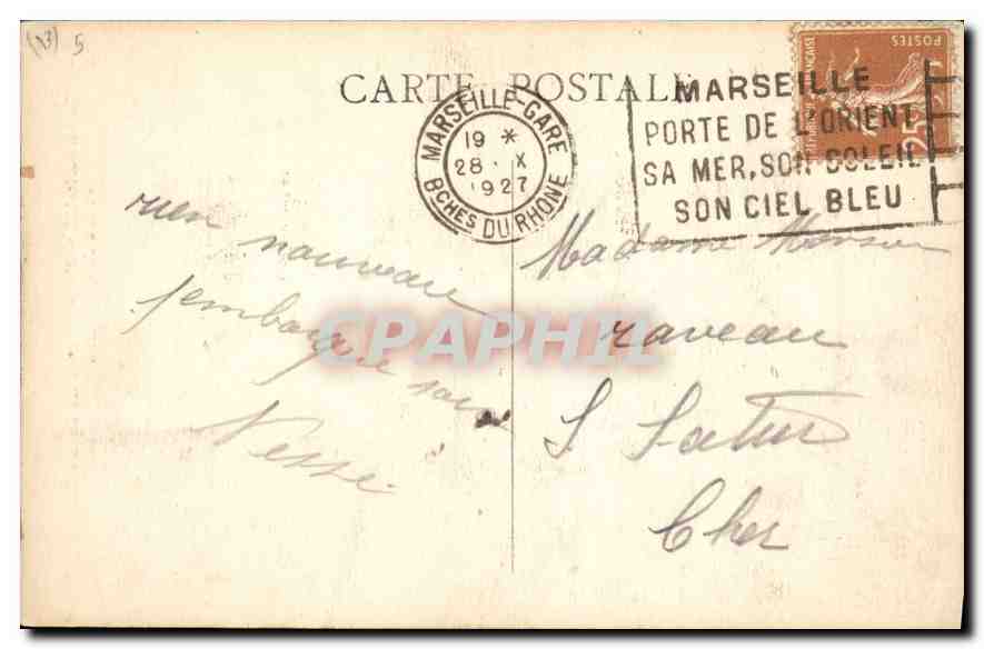 CPA Marseille Notre Dame de la Garde et les Ascenseurs  — Rückseite