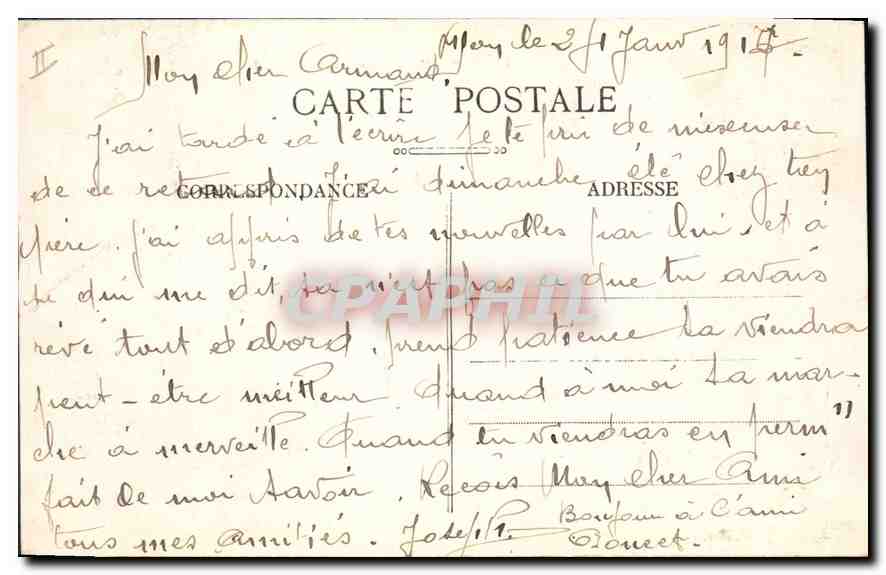 CPA Lyon rue de la Republique  — Verso