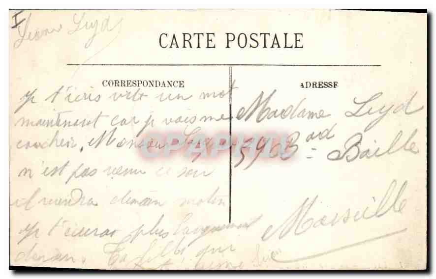 CPA Lyon ensemble de la place Bellecour  — Verso