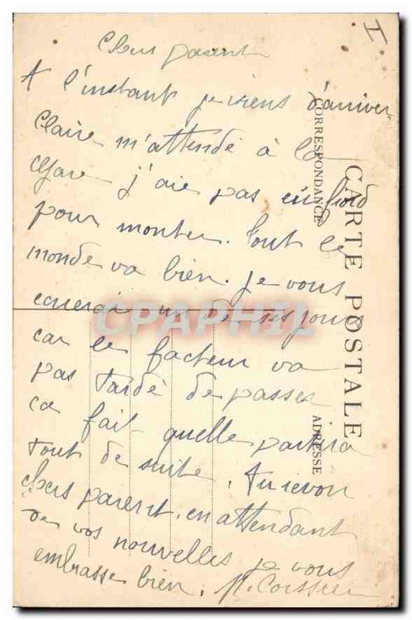 CPA Lyon vue generale Quartier Bellecour et Colline de Fourviere  — Verso