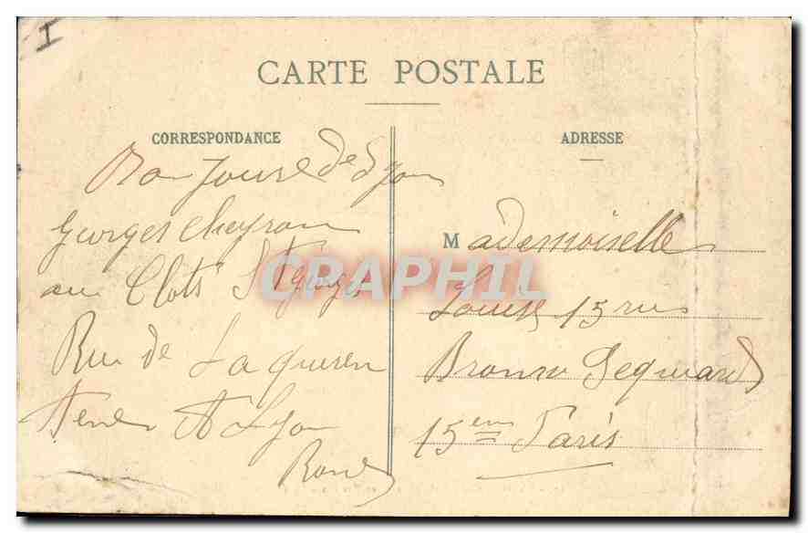 CPA Lyon place Bellecour les Bassins  — Verso