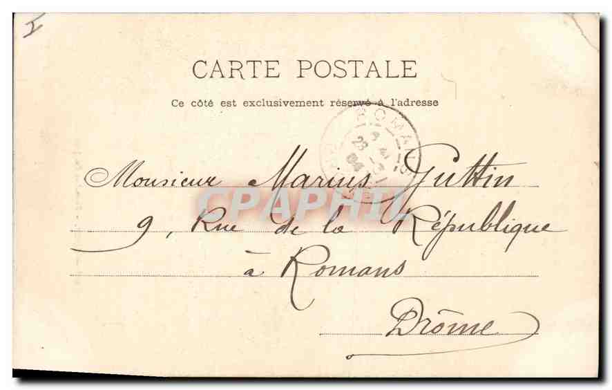 CPA Lyon Fontaine des Jacobins  — Verso