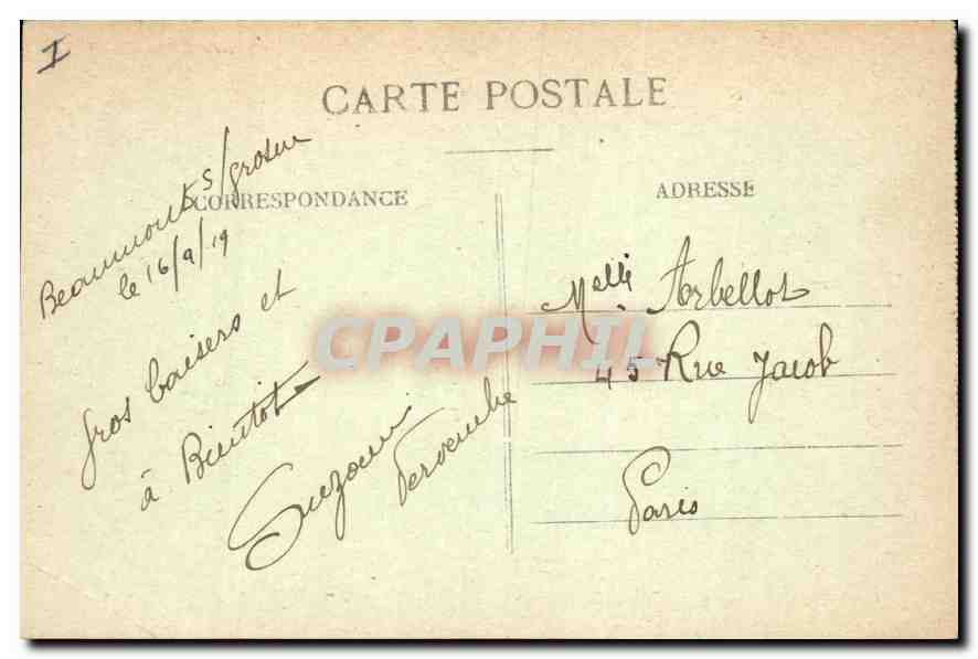 CPA Lyon place des Jacobins et rue Centrale  — Verso