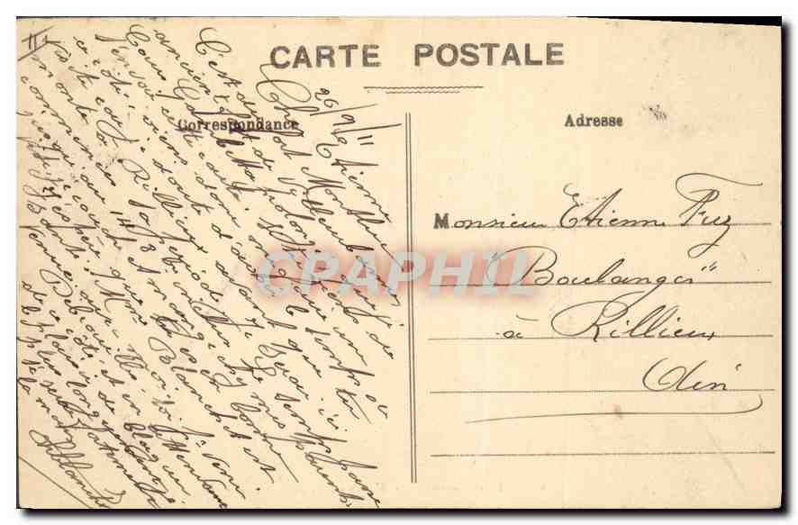 CPA Lyon place Carnot le monument de la Republique  — Verso