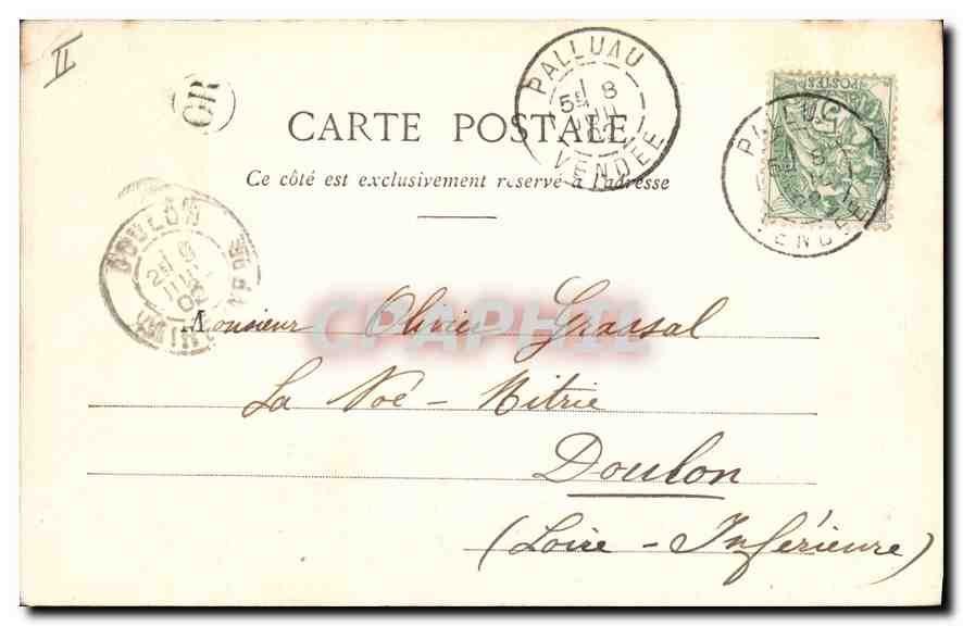 CPA Lyon Fontaine des Jacobins  — Rückseite
