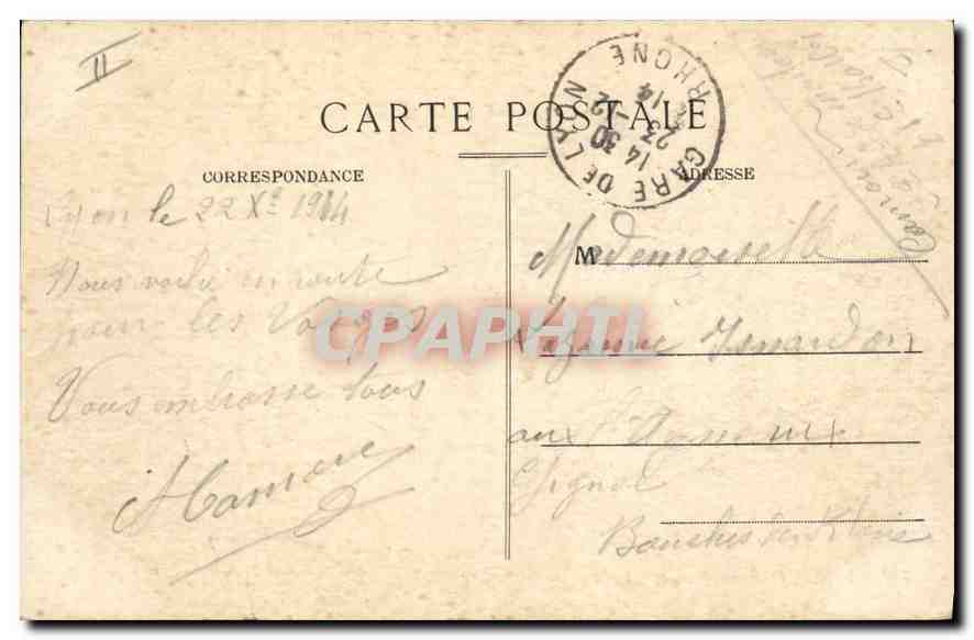 CPA Lyon Place des Jacobins  — Verso