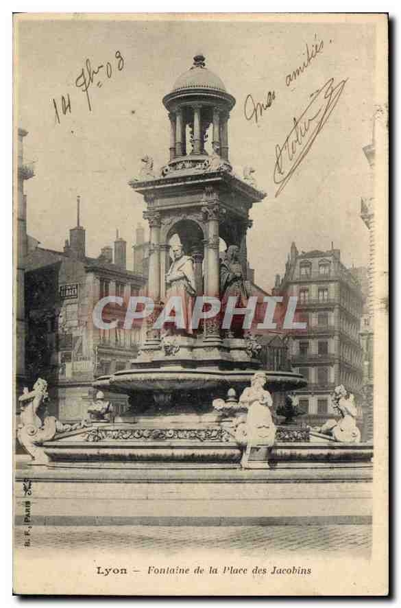 CPA Lyon Fontaine de la Place des Jacobins 