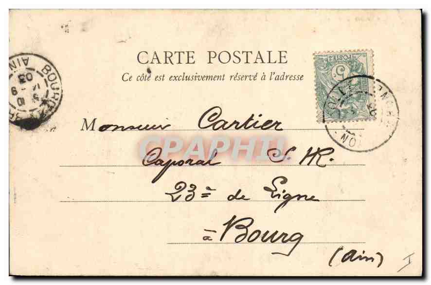 CPA Lyon Fontaine de la Place des Jacobins  — Verso