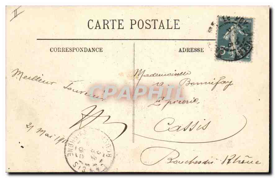 CPA Le Puy vue generale prise de Mondon  — Rückseite