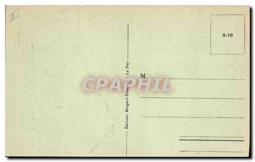CPA Le Puy Haute Loire Le Rocher Saint Michel d'Aiguilhe aspect ouest  — Verso
