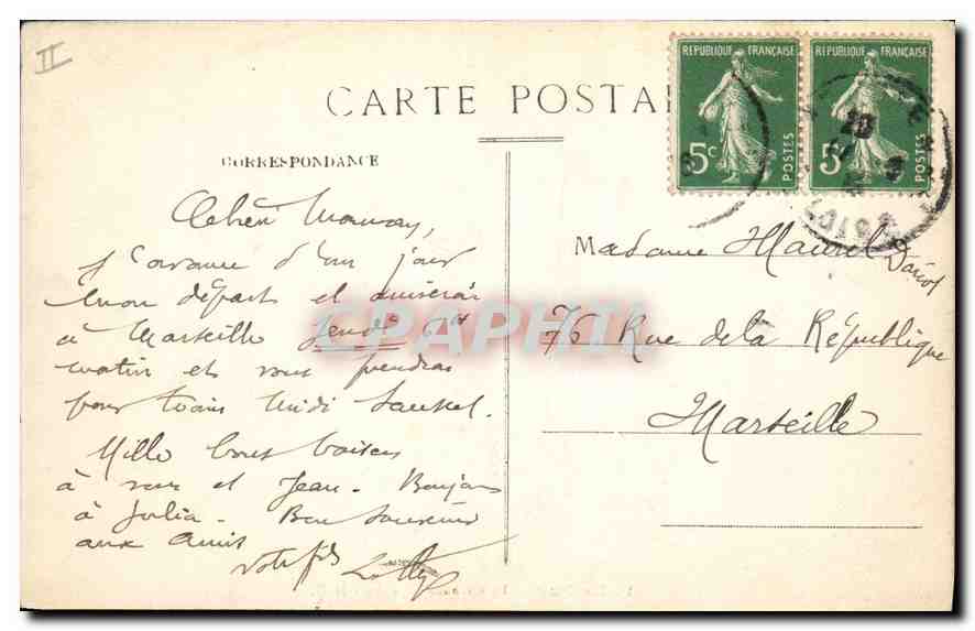 CPA Le Puy Le Rocher d'Aiguilhe  — Verso