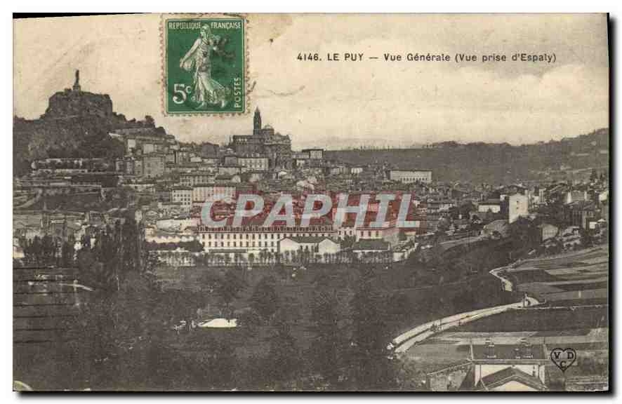 Le Puy — Vue Générale (Vue prise d'Espaly) — éditeur non identifié, n° de série 4146