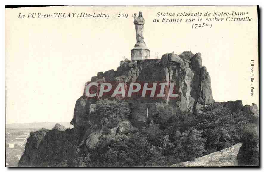 Le PUY-en-VELAY (Hte-Loire) — Kolossale Statue der Notre-Dame de France auf dem Felsen Corneille (725m) — L'Éphronnelle - Paris, n°509