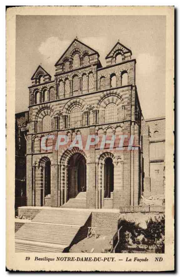 Basilique NOTRE-DAME-DU-PUY — La Façade — Éditeur ND, n°19