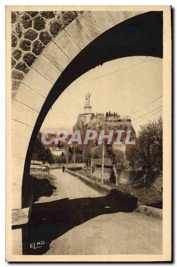Le Rocher d'Espaly et la statue de Saint Joseph — Le Puy-en-Velay — Édition d'Art Margerit Brémond