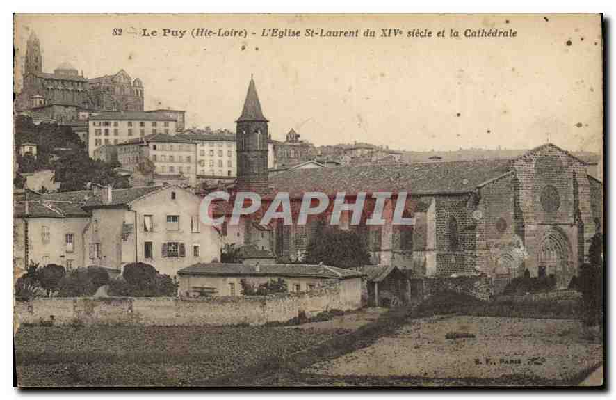 CPA Le Puy Hte Loire l'Eglise St Laurent et la Cathedrale 
