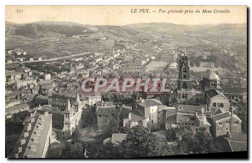 Le Puy — Vue générale prise du Mont Corneille — éditeur non visible, n° de série 177