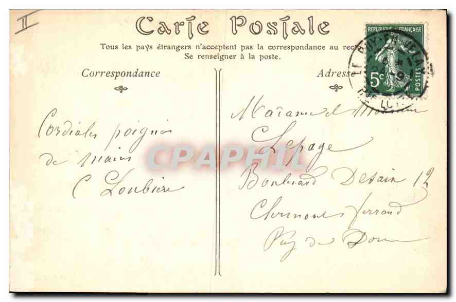 Le Puy — Vue générale prise du Mont Corneille — éditeur non visible, n° de série 177 — Reverso