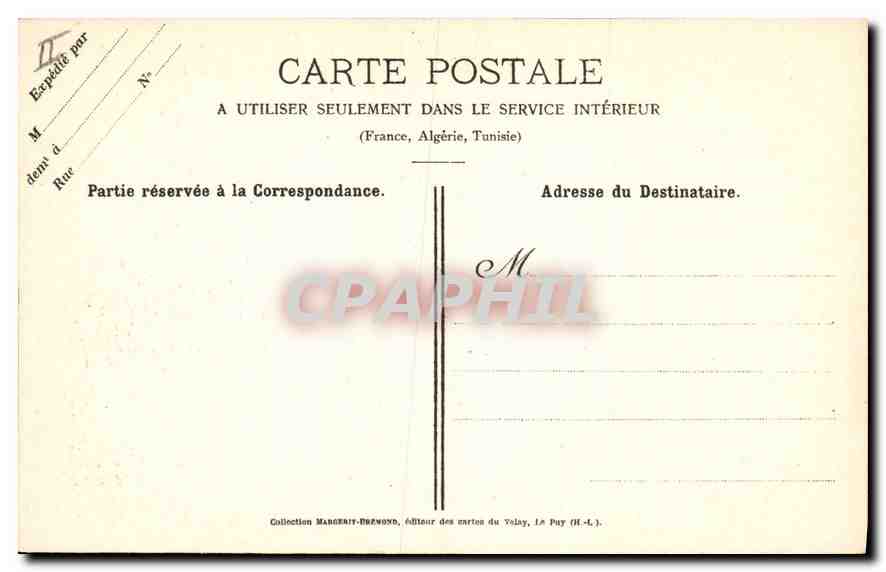 CPA Le Puy Le rocher Corneille et le quartier Saint Mayol Le Velau Illustre  — Rückseite