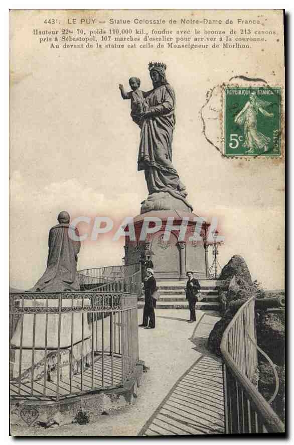 Le Puy — Statue Colossale de Notre-Dame de France — éditeur CPAPHIL, n° 4431