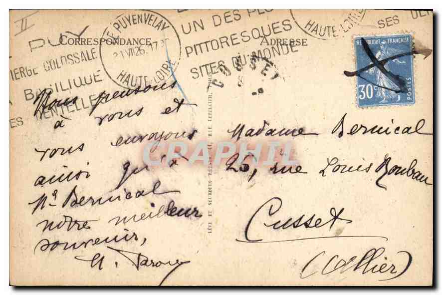 Le Puy - La Table d'Orientaion sur le Mont Corneille — LL — Reverso