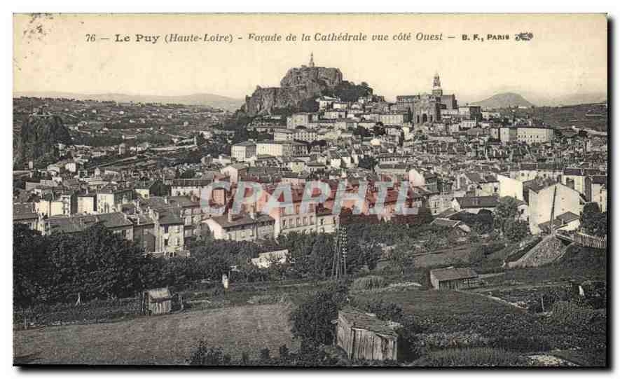 Le Puy (Haute-Loire) — Vue de la Cathédrale côté Ouest — B. F., Paris