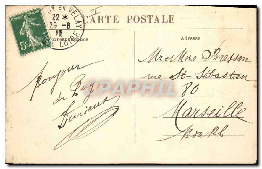 Le Puy - Vue générale prise du Rocher d'Espaly (Alt. 630m) — 'Le Velay Illustré' n°38 — Back