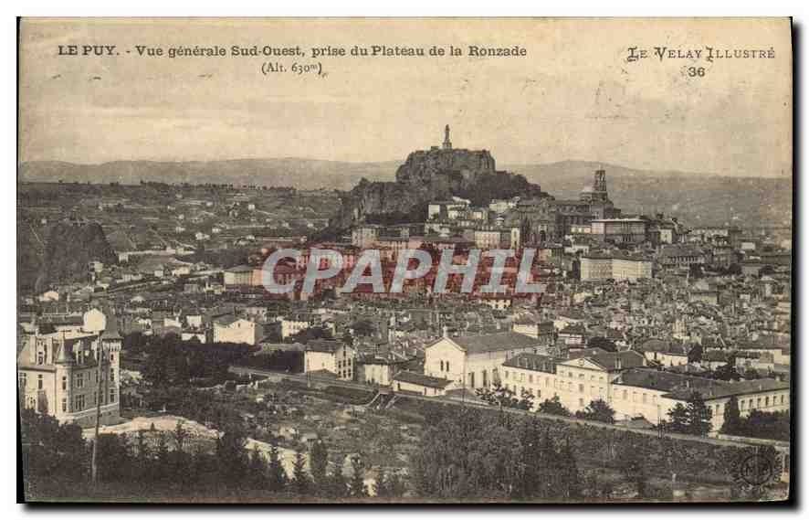 CPA Le Puy Vue generale Sud Ouest prise du Plateau de la Ronzade