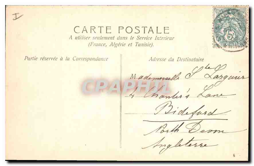 CPA Hte Loire Le Puy Rochers St Michel d'Aiguilhe  — Rückseite