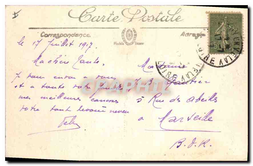CPA Le Puy Vue prise du Mont Ronzon  — Rückseite
