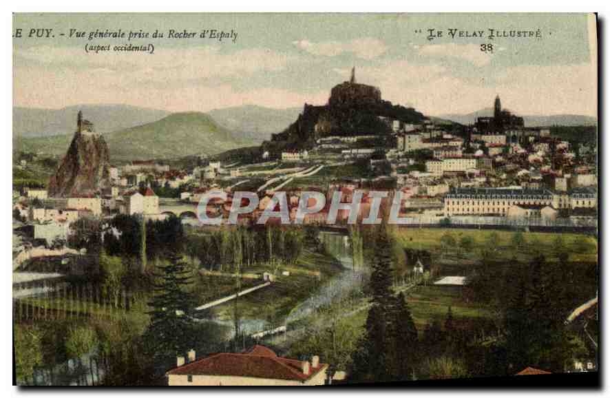 Le Puy - Allgemeiner Blick vom Rocher d'Espaly (westlicher Aspekt) — Le Velay Illustré n°38