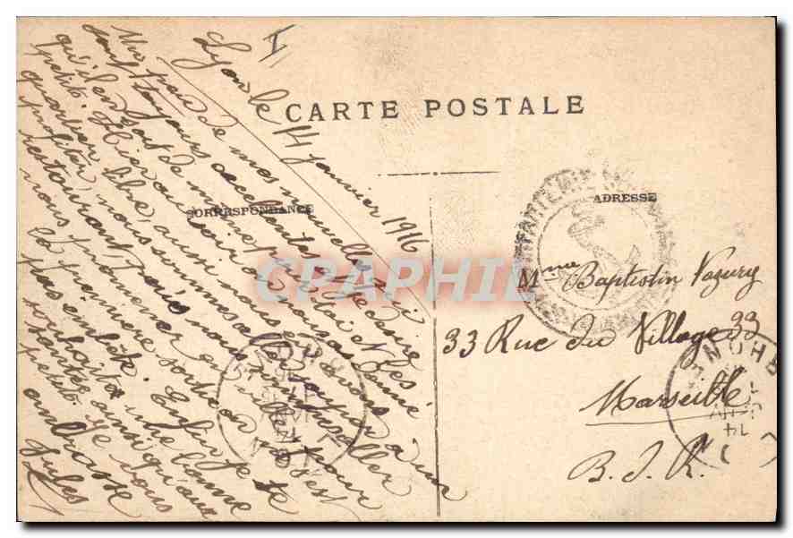 CPA Lyon Palais de la Bourse  — Verso